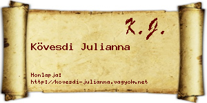 Kövesdi Julianna névjegykártya