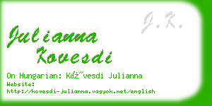 julianna kovesdi business card